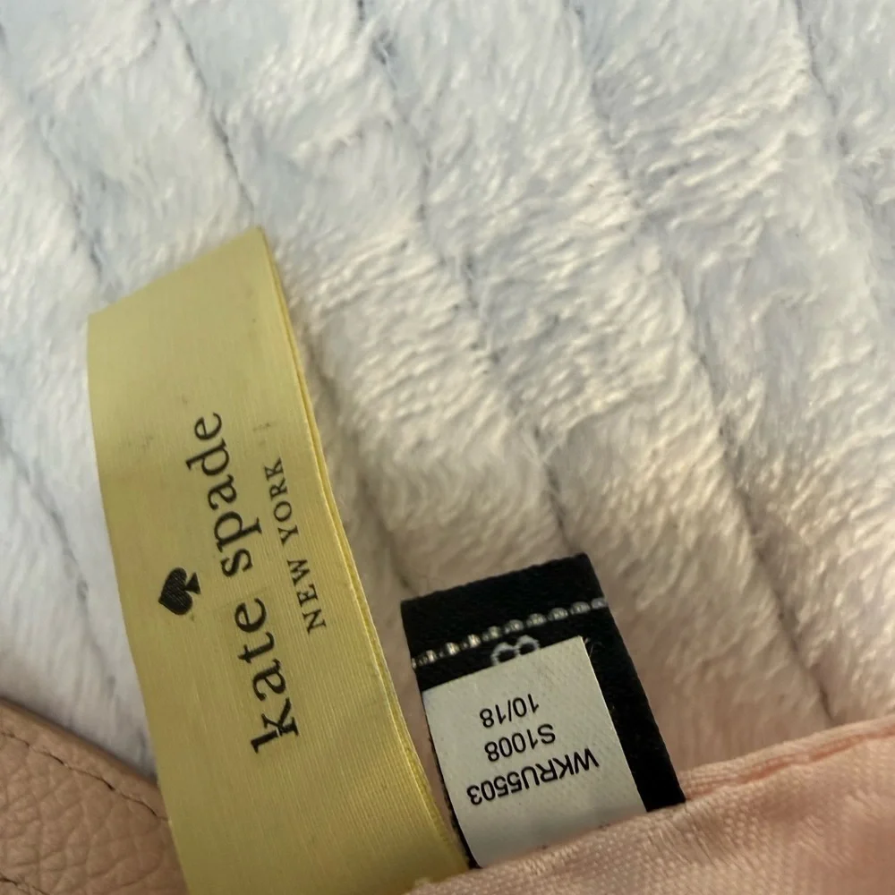 Kate Spade Elegant Tan/Pink Leather Shoulder Bag
